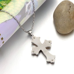 Teljes Specifikációjú Női Kereszt Titán Nyaklánc Strasszokkal