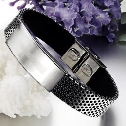 Minőségi És Mennyiségi Garantált Férfi Kereszt Titán Bőr Karkötő