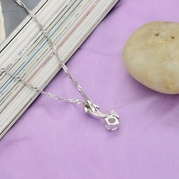 Minőségi És Mennyiségi Garantált Női Delfin Alakú  Bevonatú Titán Nyaklánc Gyémánttal