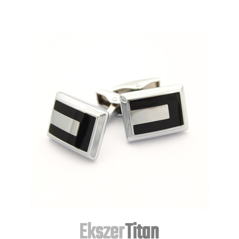 Divat Háromdimenziós Titán És Fekete Bevonatú Mandzsettagombok