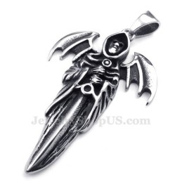 Kiváló Titán Grim Reaper Medál Nyaklánc (Ingyenes Lánc)