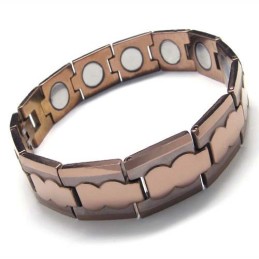 Volfrám-Karbid 13 Mm Széles Barna Vastag Férfi Karkötő