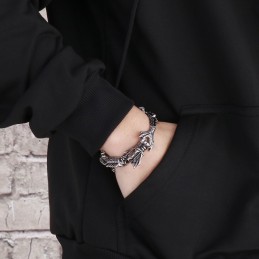 Cool Chic Zodiac Dragon Titán Karkötő Férfiaknak