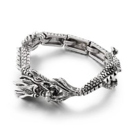 Cool Chic Zodiac Dragon Titán Karkötő Férfiaknak