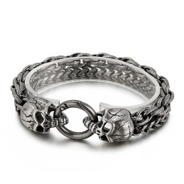 Cool Fashion Chic Skull Titanium Karkötő Férfiaknak
