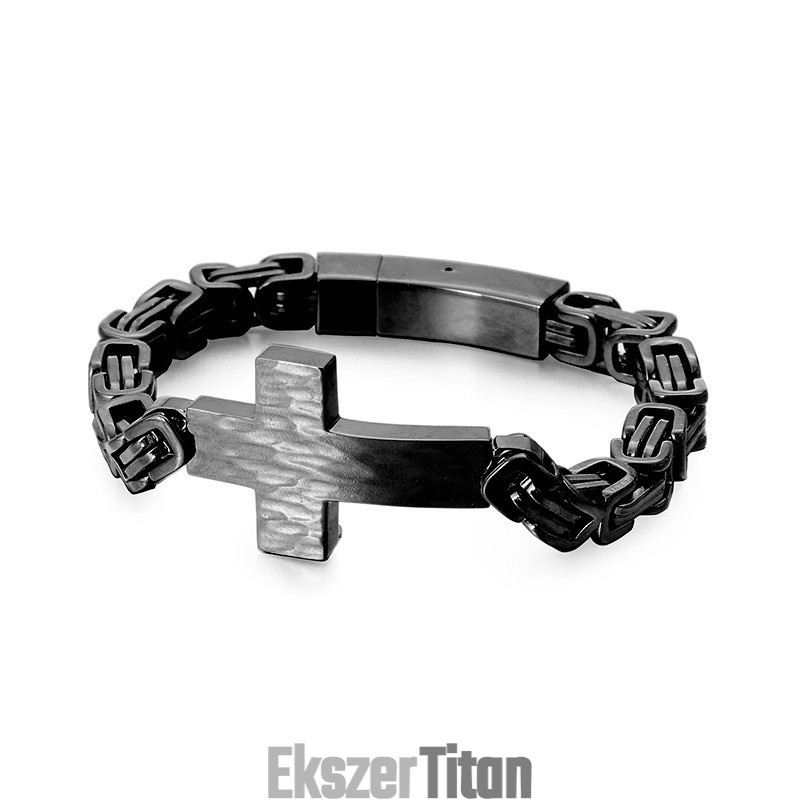 Crucifix Bend Karkötő Férfi Császár Hátú Lánckarkötő