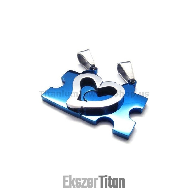 Sweetheart Jigsaw Puzzle Titán Szerelmesek Medálok (Kék) - Láncmentes