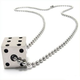 Cool Man Solid Dice Tiszta Titán Nyaklánc Medál