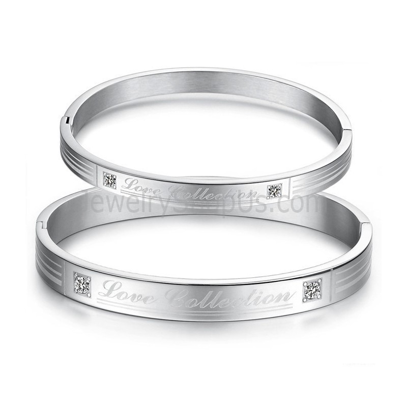 Tatanium "Love Collection" Páros Karkötők Strasszokkal C849